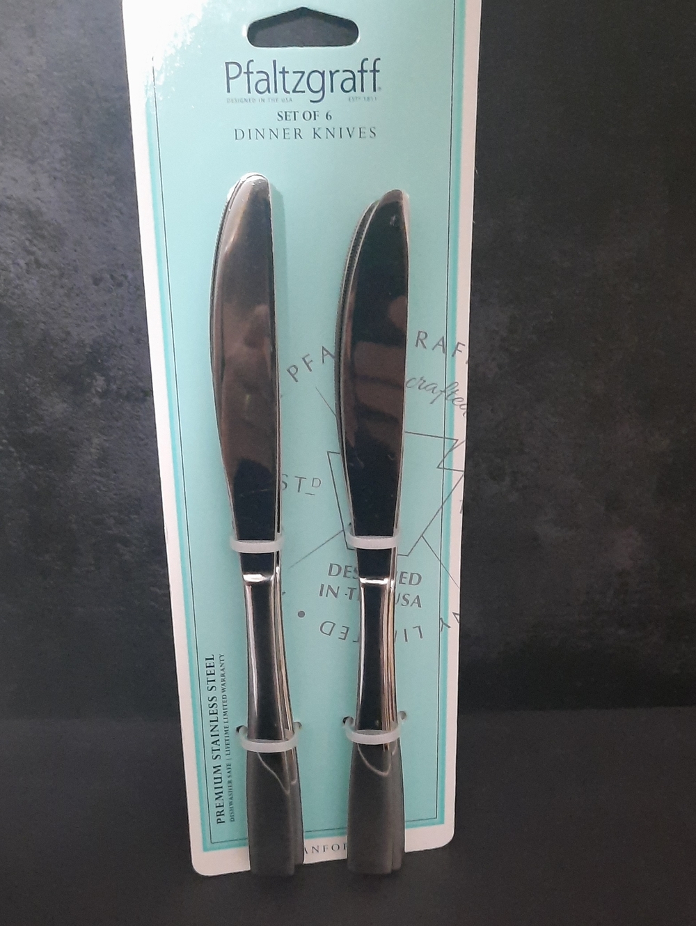 Set Of 6 Pfaltzgraff Premium Stainless Steel Dinner Knives